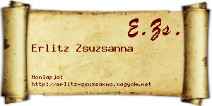Erlitz Zsuzsanna névjegykártya